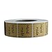 Hybsk Kraft Handmade Stickers with Black Font 1 Inch Square Total 1,000 Adhesive Labels Per Roll