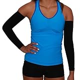 Compression Arm Sleeves - Golf Sun UV Protection - Cycling Arm Warmer - Baseball Sleeve - Basketball Shooter Arm Sleeve - Reduce Elbow Pain and Prevent Arm Fatigue -
