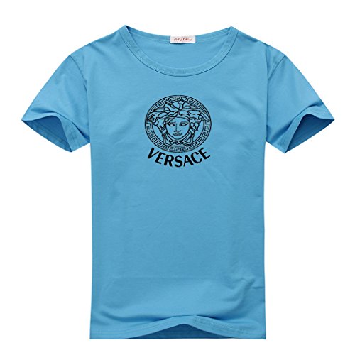 Versace Jeans Logo For Men's Printed Short Sleeve Tee Tshirt XX-Large Light Blue