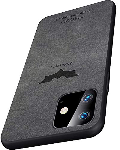 Amozo - Action Begins Series - Suede Leather Ultra Slim with Camera Protection Back Cover Case Compatible for iPhone 11
