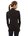 PattyBoutik Women Ribbed Cascading Open Cardigan (Black Medium)