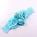 Ever Fairy Chiffon Lace Flower Baby Girls Turban Headband Head Wrap With Pearl
