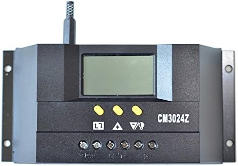Solar Charge Controller 30A PWM 50V PV Input 12V 24V Solar Panel Charging Regulators with LCD Monitor Multi Protection Low Voltage Disconnection Temperature Compensation ZHCSolar