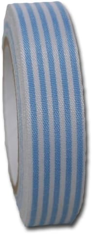 Maya Road FT2366 Fabric Tape, Stripes, Sky Blue