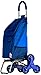 Stair Climber Trolley Dolly 2, Blue Grocery Foldable Cart Condo Apartment