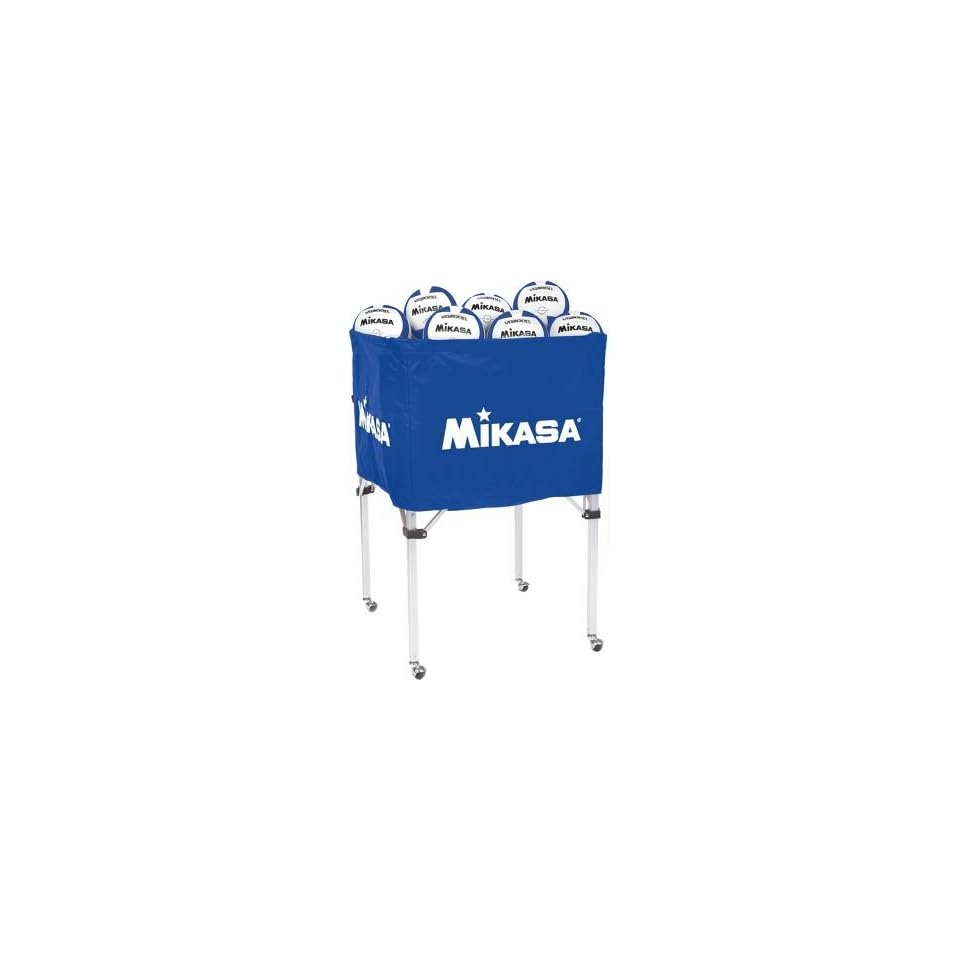 Mikasa Classic Collapsible Ball Cart Royal Blue Volleyball Ball Carts & Racks on PopScreen