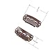 Snap Clips for Hair Extensions Weaves 50pcs U-shape Metallic Wig Clips With Silicon Rubber Small Size Brown