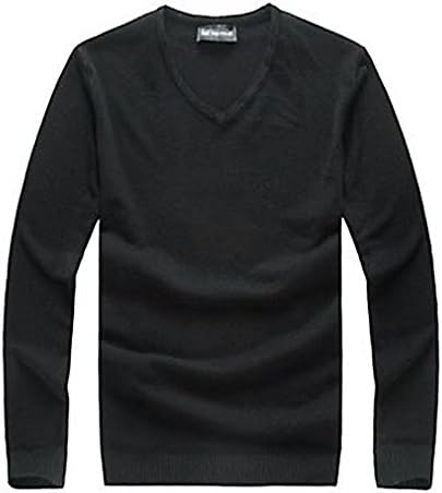 Tophaz Men's Stylish Slim Knitted Basic V Neck Sweater Thin Plain Pullover SW04