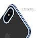 iPhone X Case, [Glitter] [Electroplating] [Metallic Finishing] [Scratch Resist] [Crystal Clear] Transparent Ultra Slim Case Cover for Apple iPhone X - Navy Blue