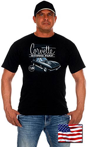 JH DESIGN GROUPJH Design Men's Chevy Corvette Stingray T-Shirt Crewneck T-Shirt for Men