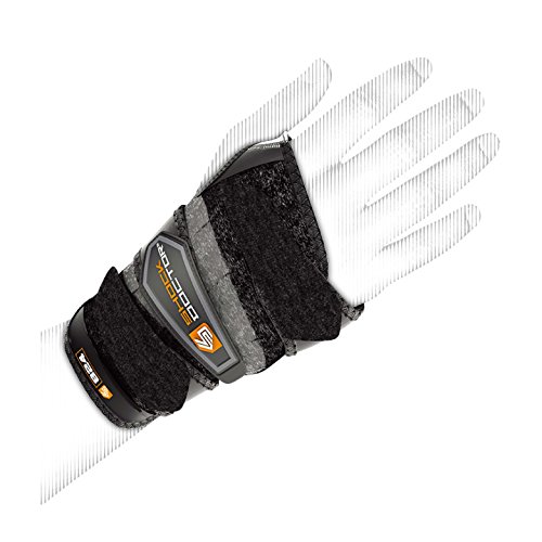 Shock Doctor Black Wrist 3-Strap Support (Right, Large)