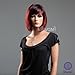 NAWOMI New Fashion Girls Women Bob Short Straight Red Black Wigs Hair Ladies Cosplay Party