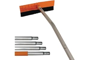 Roof Brush and Snow Rake All-in-One Tool | Clear, Leaves, Snow & Debris Fast | 22ft Reach | Adjustable for Roof Valleys | Yea