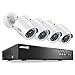 ANNKE Security Camera System 1080P H.264+ 8CH Video DVR and (4) 2.0MP 1080P FHD Weatherproof Cameras, Remote Access, Smart Search/Playback, Email Alert with Snapshots, NO HDD