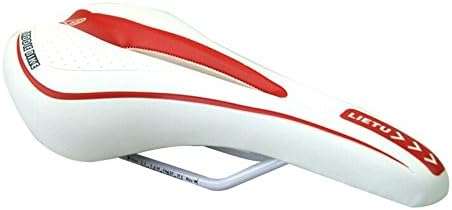 MTB Bike Saddle Seat - LIETU MTB Bike Gel Comfort Saddle Seat Cushion Padded Red and White