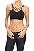 O TO S Women's Strappy Front Criss Cross Sports Bra Tops Bralette Active Wear Yoga Workout Removable Pad K145 Black L/XL