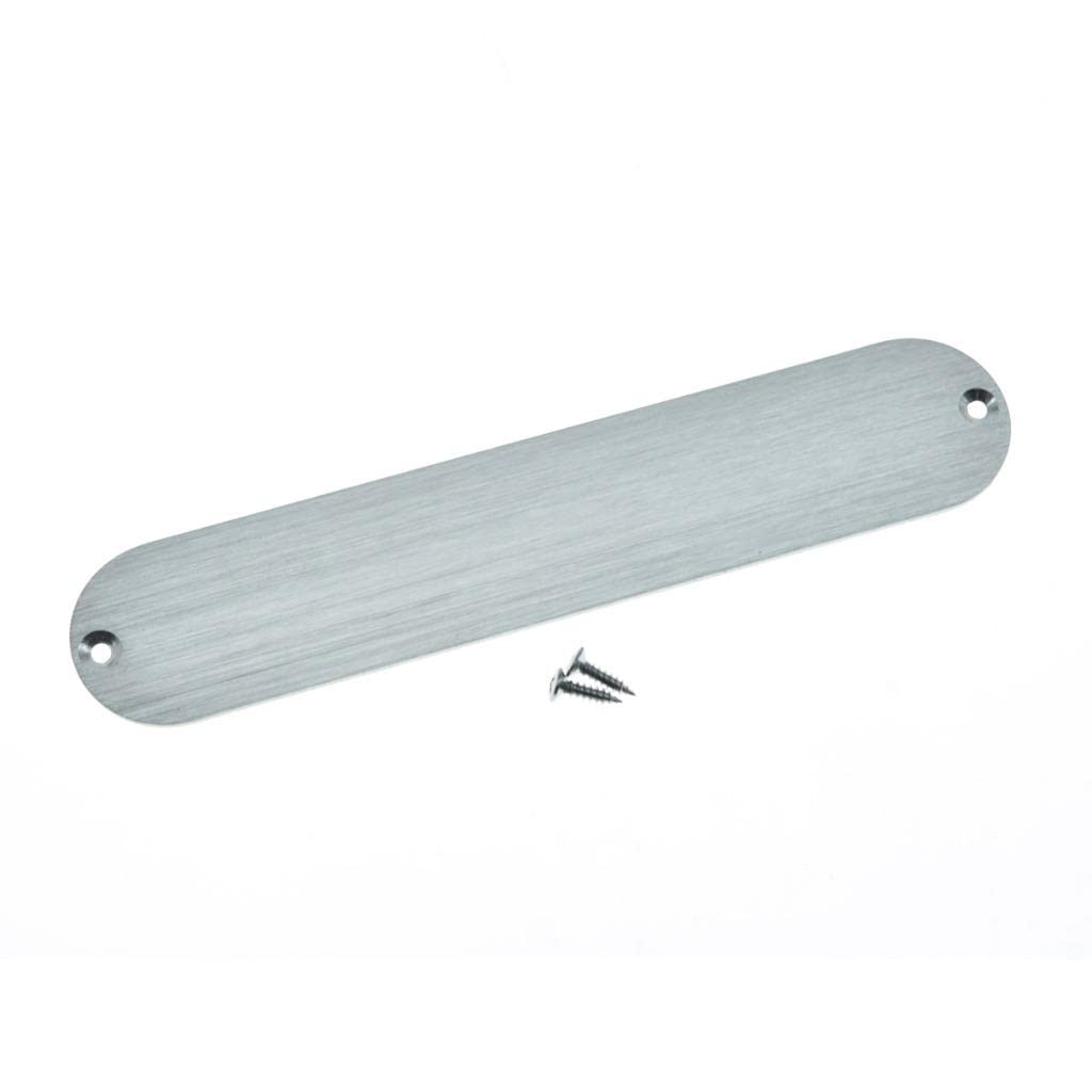 Dopro Standard 32mm Width Blank Control Plate No Hole Aluminum Anodized Tele Control Plate for FD Telecaster Silver