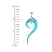 0 Gauge Glow in the Dark Teardrop Glass Spiral Taper (8mm) - 4 Pieces