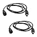 DZYDZR 2PCS 1 Meter 2.1mm x 5.5mm DC 12V Adapter Cable DC Plug Extension Cable Male to Female Black, for LED, CCTV, Car, Monitors, and More (3.3ft) primary