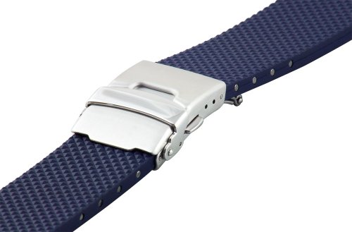 Bonetto 300d 20mm Bonetto Cinturini 300d Navy Blue Italian Rubber
