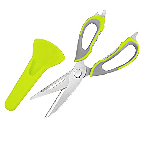 Kitchen Shears,Hexun Heavy Duty Kitchen Scissors with Magnetic Holder-Cutting Sharp Blade- Poultry Shears (Gre