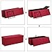 SONGMICS Storage Ottoman Bench, Chest with Lid, Padded and Foldable Seat with Metal Support, Bedroom, Hallway, Space-Saving, 31.7 Gal (120L) Capacity, Hold up to 660 lb, Red ULSF77RD