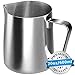 Stainless Steel Milk Frothing Pitcher Cappuccino Pitcher Pouring Jug Espresso Cup Creamer Cup for Latte Art, 20 Ounce (600 ML)