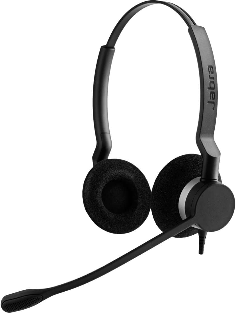Jabra Biz 2300 Quick Disconnect UC On-Ear Stereo Headset - Unified Communications Certified Noise-cancelling and Corded Headphone for Deskphones — image 1