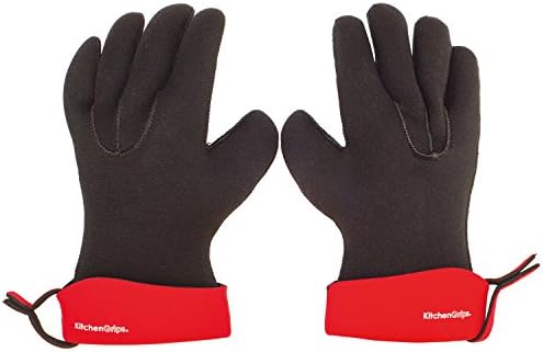 KitchenGrips 2 Piece Chef's Glove Set, Large/11", Cherry