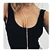 Wowanoo Vintage Double Layer Alloy Crystal Choker Necklace with Long Chain Pendant Silver