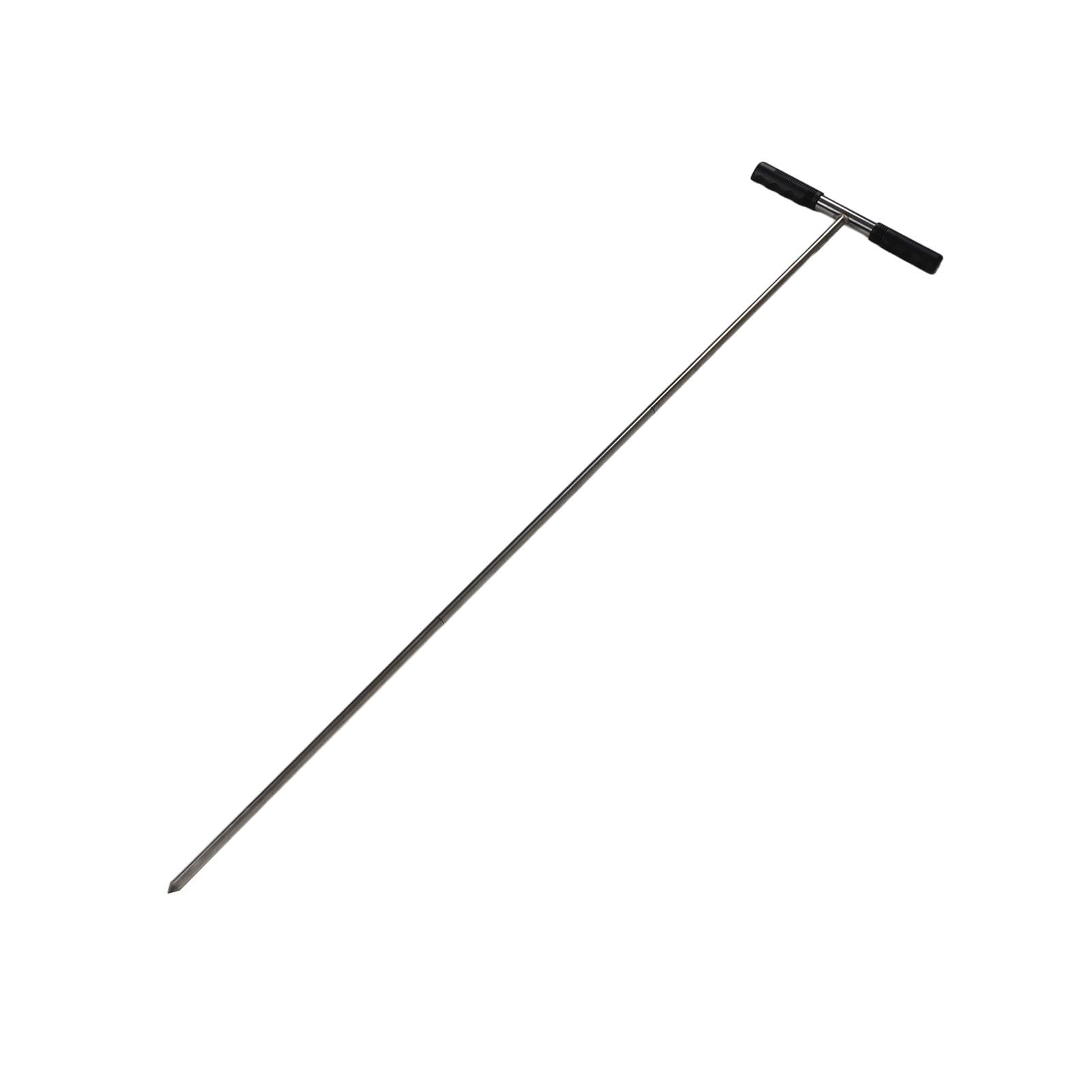 HERCHR Soil Sample Probes Stainless Steel Soil Probe 32 to 48 Inch Adjustable Rod Tip T Handle Soiltest for Garden Lawn Farm Agriculture Testingsoil