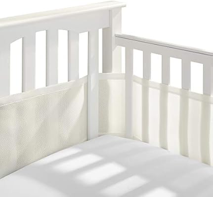 mesh crib bumper for solid back crib