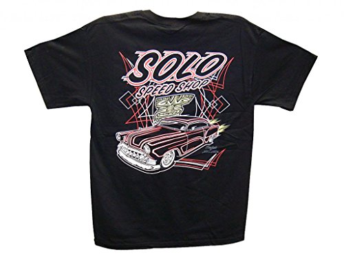 Solo Speed Shop/ 1953 Chevy Kustom T-Shirt: Black - Lowrider Custom Shoebox
