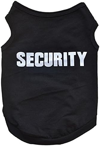 SECURITY Pet Shirt , New Fashion Summer Cute Dog Pet Vest Puppy Printed Cotton T Shirt (L)