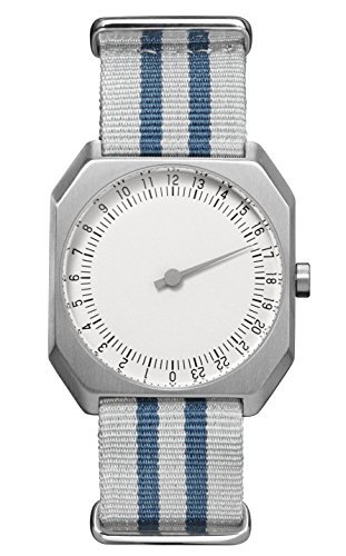 SLOW Jo 26 - Grey/Blue Nylon, Silver Case, Silver Dial