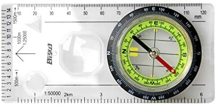 Firiodr Outdoor Camping Directional Cross-country Race Hiking Special Compass Baseplate Ruler Map Scale Compass