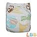 LBB Baby Cloth Diapers Pocket Diapers With 2 Inserts, One Size, Elephant