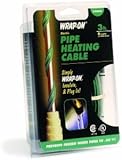 WRAP-ON Pipe Heating Cable - 3-Feet, 120 Volt, Built-in Thermostat, Low Wattage - 31003