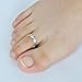 Jane Stone Fashion Flower Shape Silver Color Toe Ring Vintage Statement Jewelry (R0060)