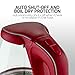 Ovente 1.5L BPA-Free Glass Electric Kettle, Fast Heating with Auto Shut-Off and Boil-Dry Protection, Cordless, LED Light Indicator (Maroon)