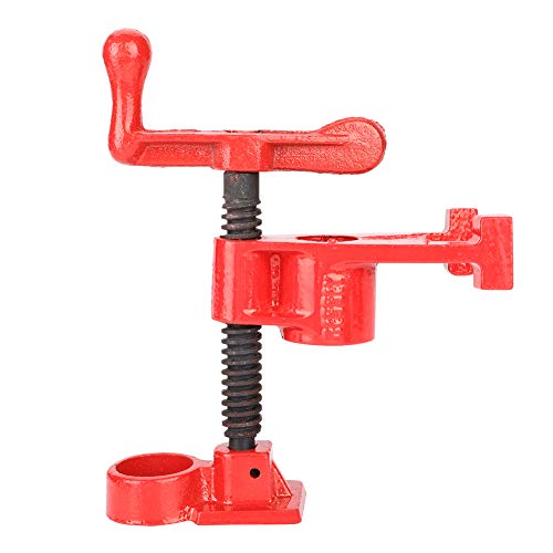 3/4" Wood Gluing Pipe Clamp Set 4 Pack Heavy Duty Cast Iron Quick Release pipe clamps with Wide Base for Woodworking - Thumbnail 6
