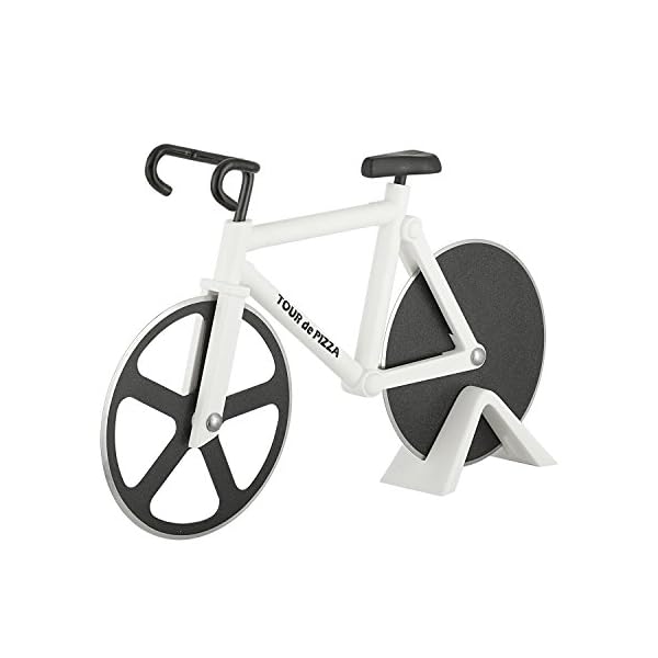 Bicycle Pizza Cutter - The Tour de Pizza Cutter by SOHO Kitchen - A Fun Gift for Cyclists and Pizza Lovers