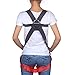 Oumers Kids' Climbing Harness, Full Body Harness, Safe Belts Guide Harness for Outward Band Expanding Training, Caving Rock Climbing Rappelling Equip, Safety Comfort (Small Black and Red)