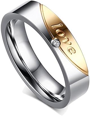 UM Jewelry Mens Womens Stainless Steel "forever love" Engraved Couples Love Ring Gold Silver