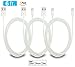 Lightning to USB Cable, 3 Pack 6 FT / 2 Meter [Heavy Duty] iPhone Charging Cord iPad Charger for Apple iPhone 7 /6/6S/Plus/SE/5S/5/iPad Mini/Air/Pro/iPod, Compatible with iOS10