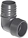 Spears 1413 Series PVC Tube Fitting, 90 Degree Elbow, Schedule 40, Gray, 2