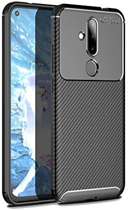 MISIDE Compatible for Nokia X71 Case,Slim Fit Carbon Fiber Design Flexible Soft TPU Case [Shock-Proof][Scratch Resistant] Protective Back Cover for Nokia X71 (Black)