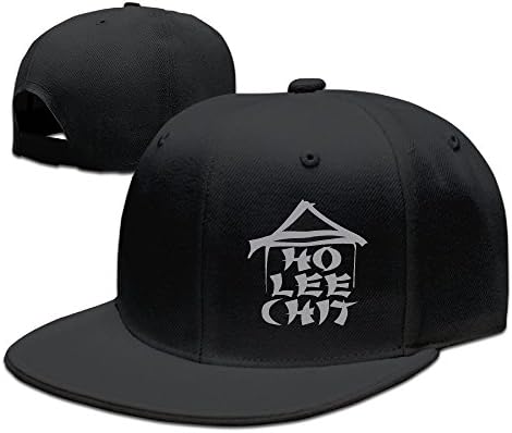 Mariomua Ho Lee Chit Funny Graphic Holy Sh!t Black Style Flat Bill Trucker Hats