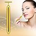 24k Golden Energy Beauty Bar Pulse Facial Face Massager, T-shape vibration Massager, lastest Beauty Tool anti Wrinkles