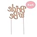 Bride to Be Cake Topper - Premium Rose Gold Metal - Sparkly Bridal Shower or Bachelorette Party Cake Topper - Now Protected in a Box